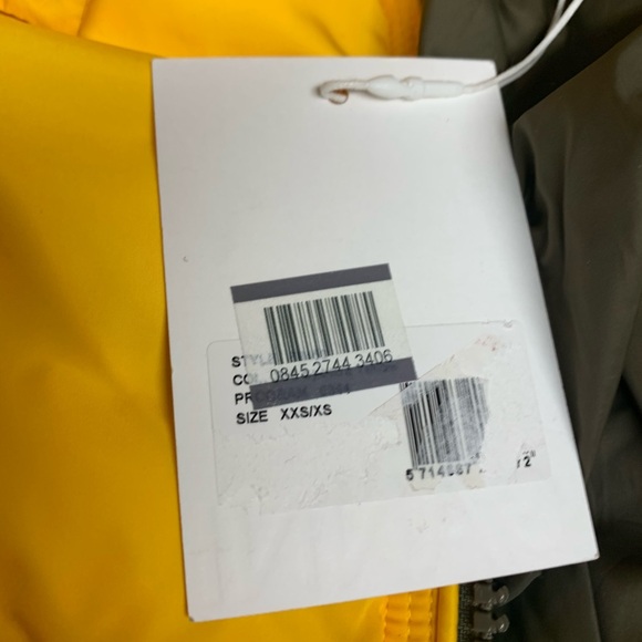 NEW Ganni Midi Down Bright Yellow Puffer Oversized Coat Jacket Size XXS XS 42” - Picture 6 of 15